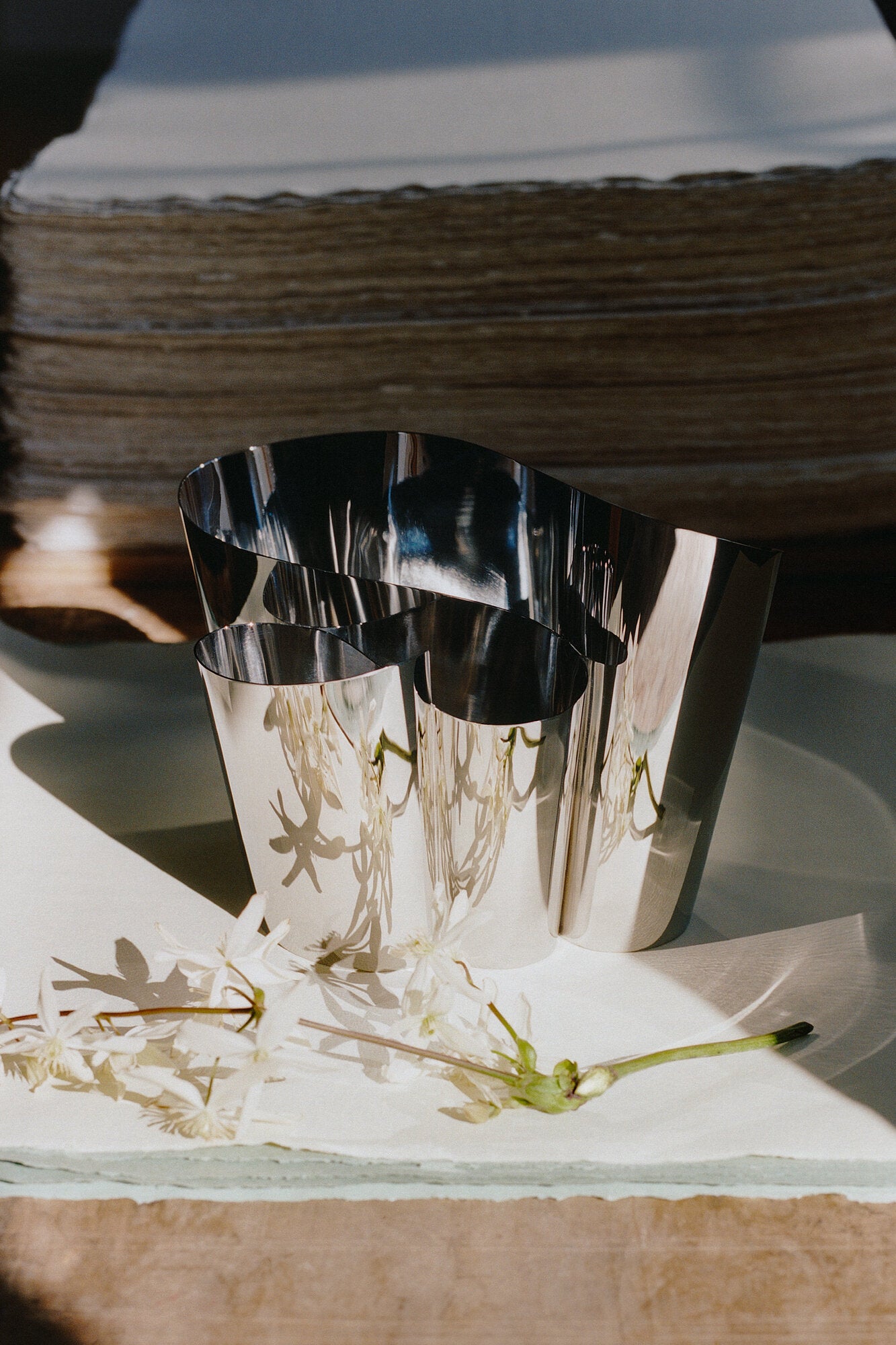 Fold vase, stor - Rustfrit Stål